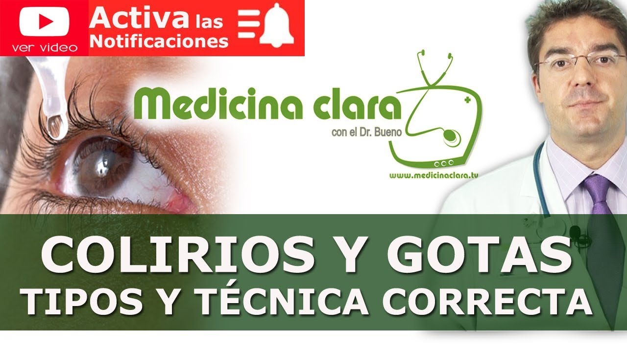 Colirios ojos, tipos, técnica correcta aplicación | Colirios oculares