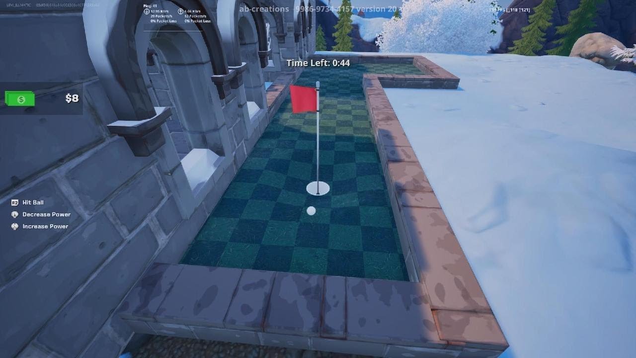 I playd miny golf
