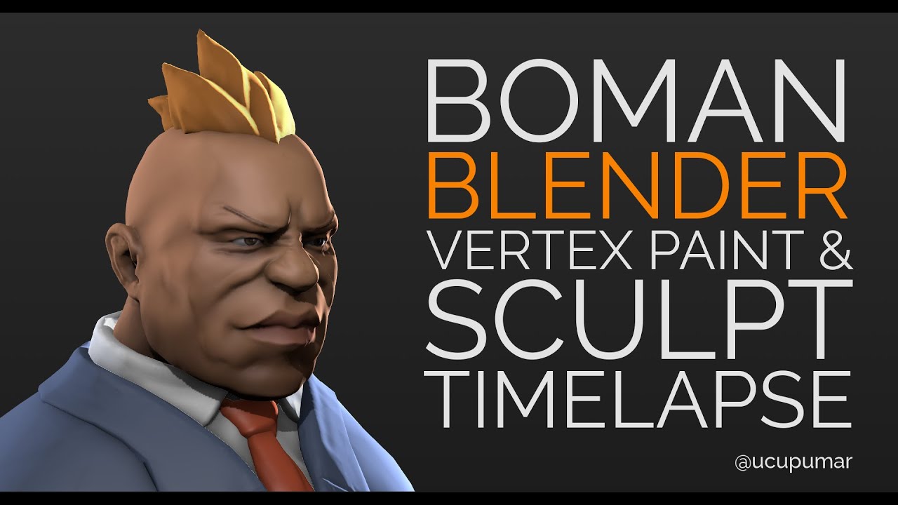 Boman - Blender Sculpt & Vertex Paint Timelapse