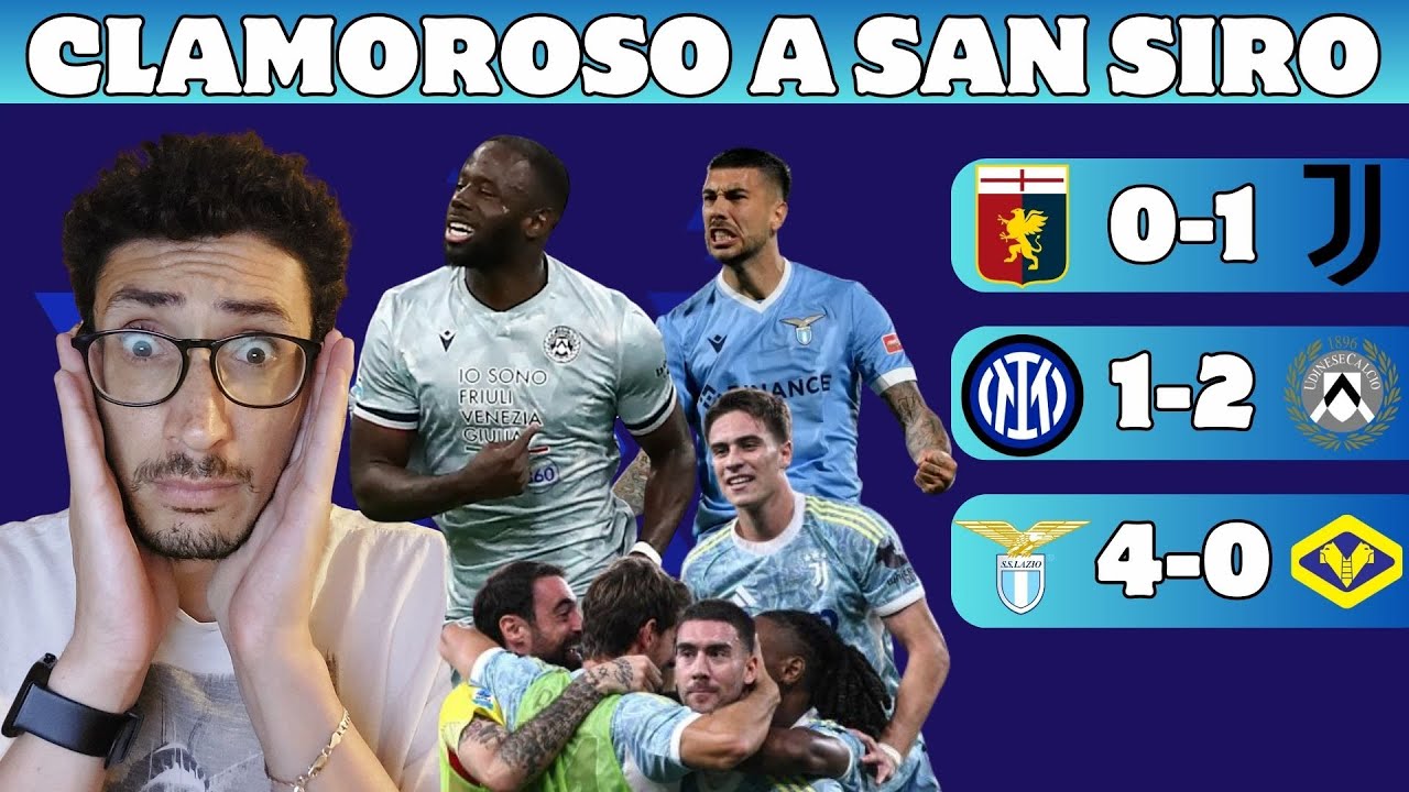 CLAMOROSA SCONFITTA DELL'INTER 😱 VLAHOVIC PROTAGONISTA IN QUESTA JUVE ⚠️ LAZIO RIMEDIA SUBITO