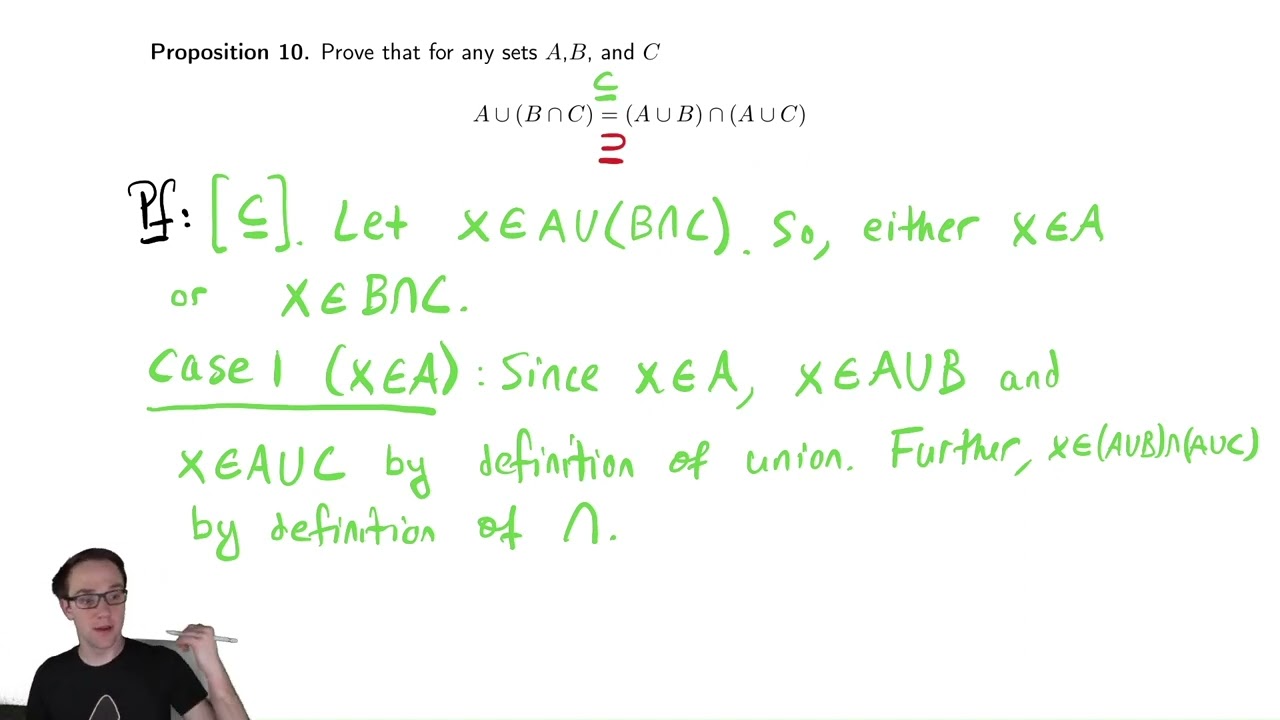 Intro to Proofs 8 - Proving Set Equivalence