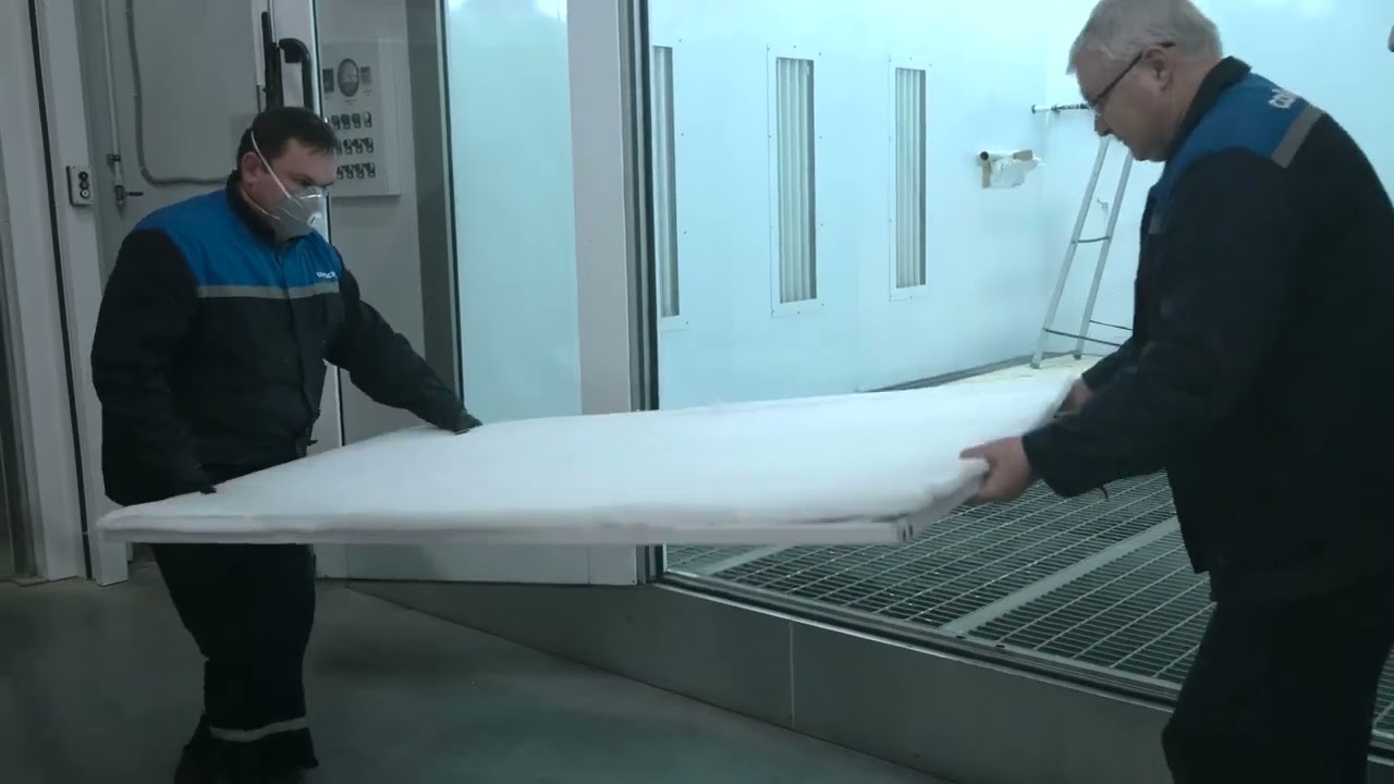 How to replace the spray booth ceiling filter
