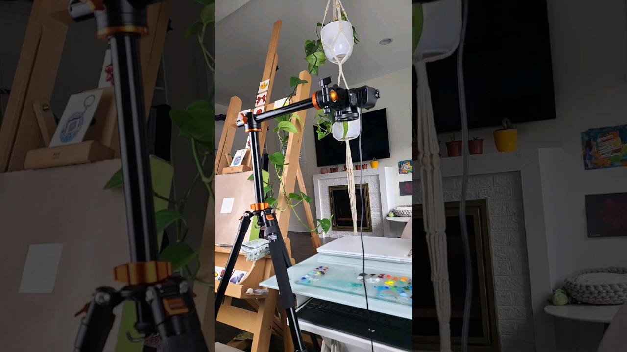 ASMR Overhead Tripod Unboxing 🎬 K&F Concept Horizontal Tripod for Filming Overhead with DSLR Cameras