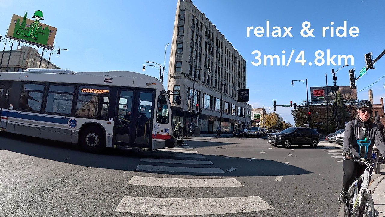 scoot 249 - relax and ride - ambient sound, no talk - chicago - 4k