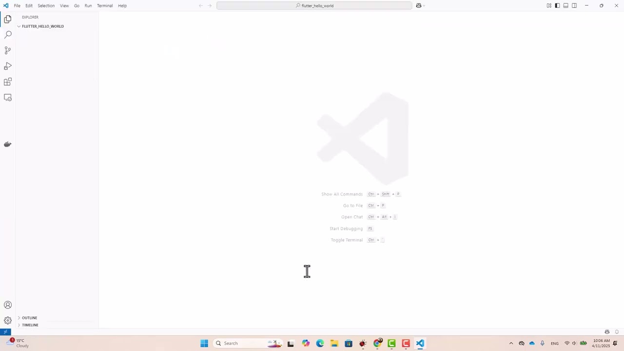 How to create flutter project in VS Code