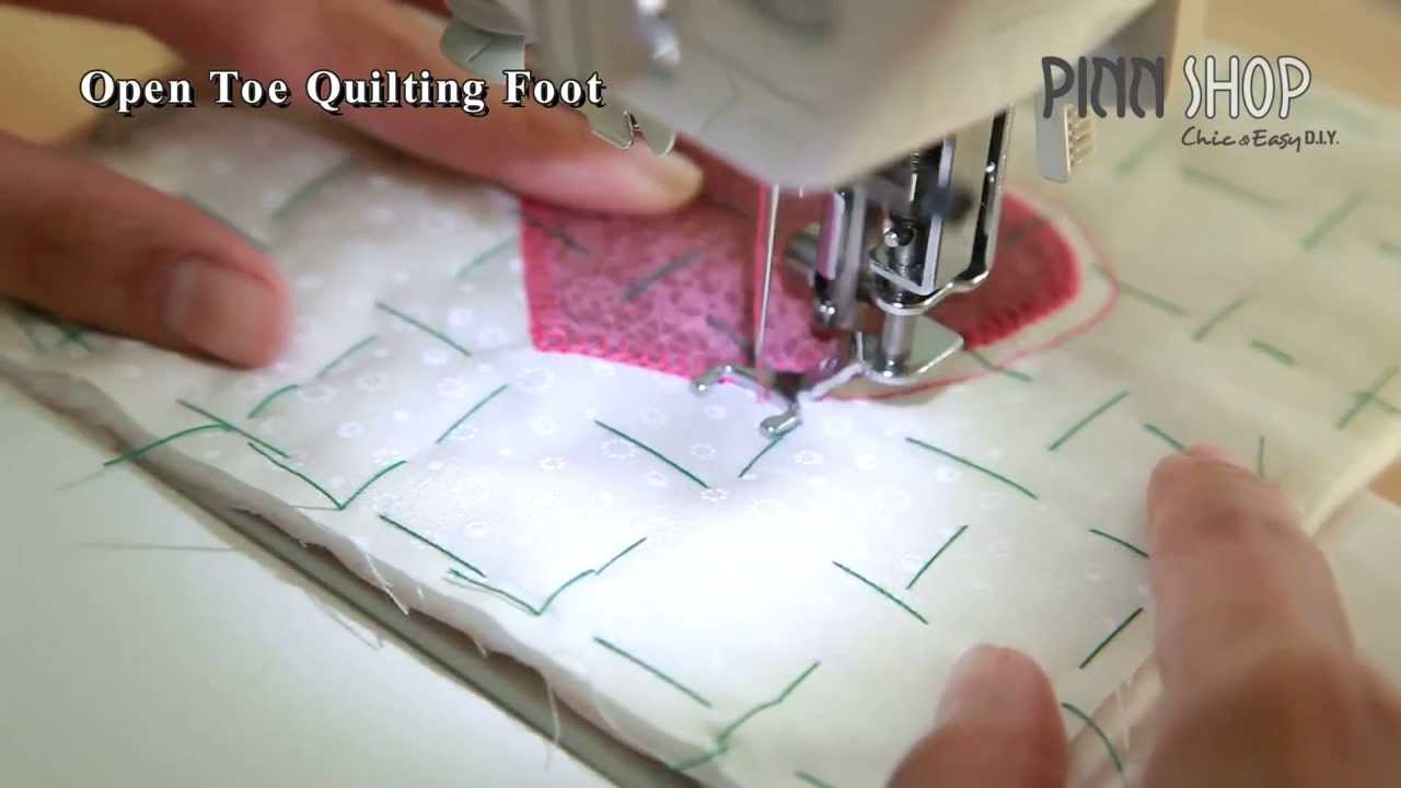 การใช้ตีนผีฟรีโมชั่น Open Toe Quilting Foot_PINN SHOP