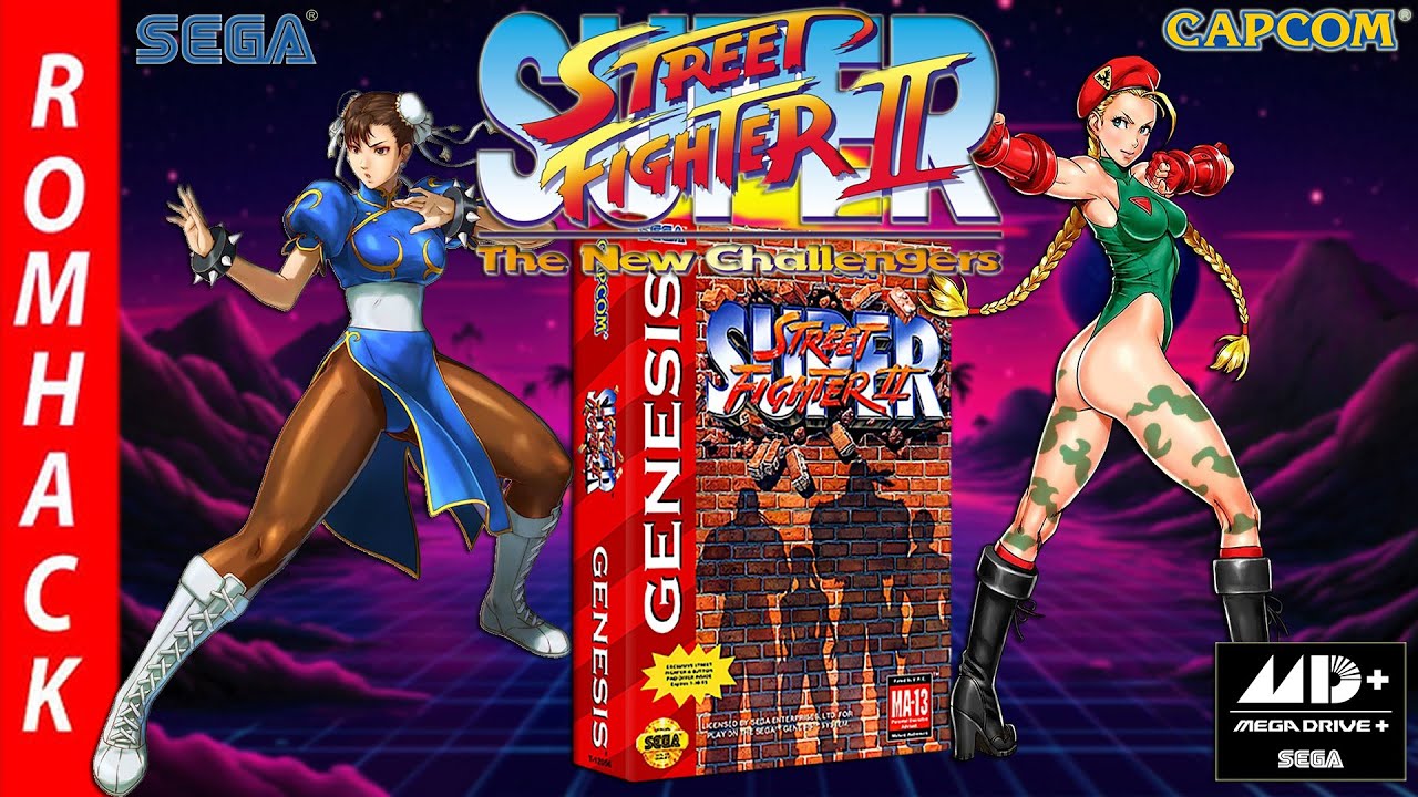 ⬇️🎮Super Street Fighter II' Synthwave Remix CD-MD+ Mega Drive