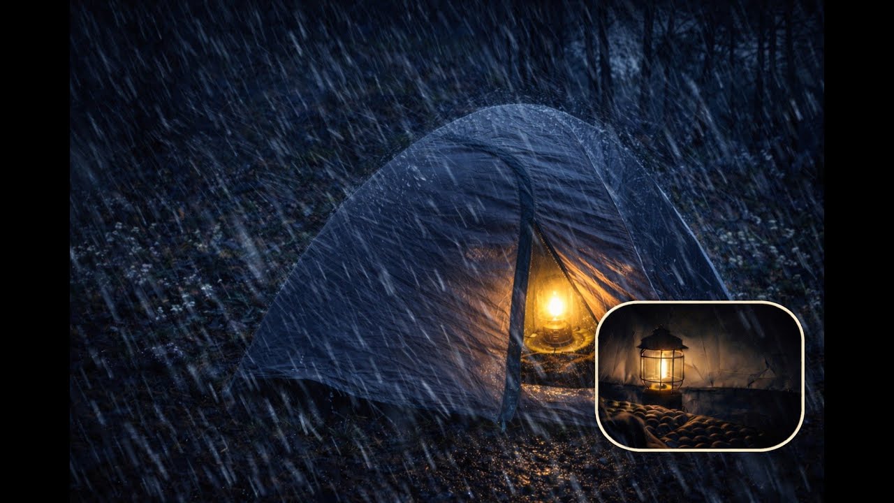 Solo Camping Night | Rain Returns After Silence (No Talking) | ASMR
