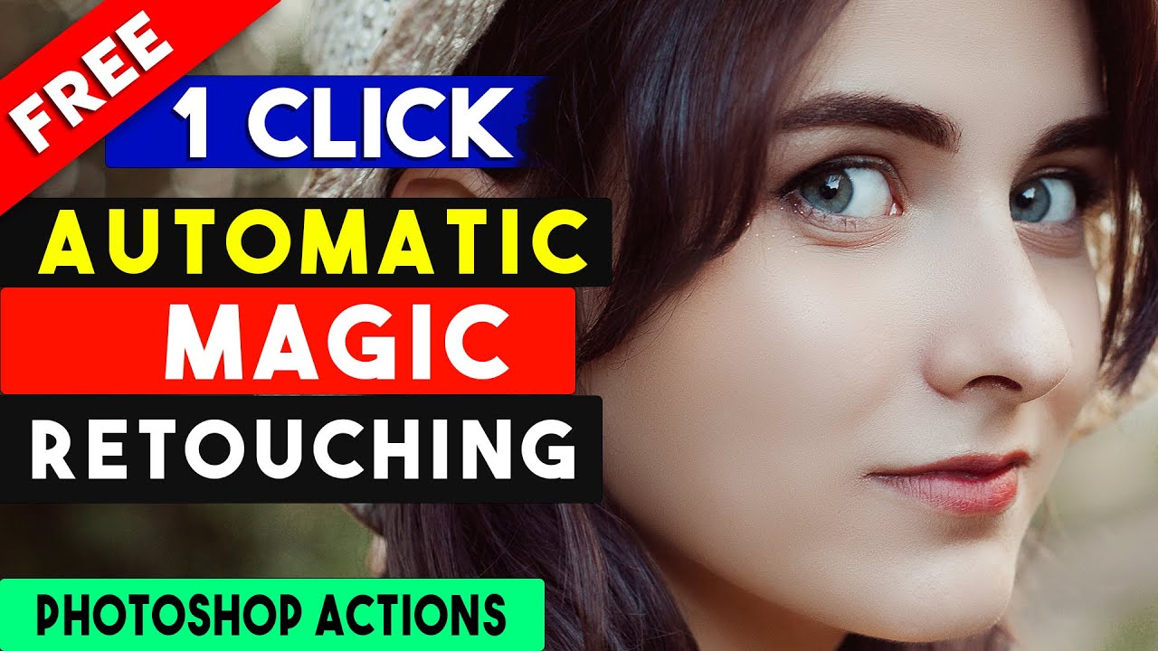 1-Click Automatic Magic Retouch Photoshop Actions || Quick Magic Retouch #magicretouch