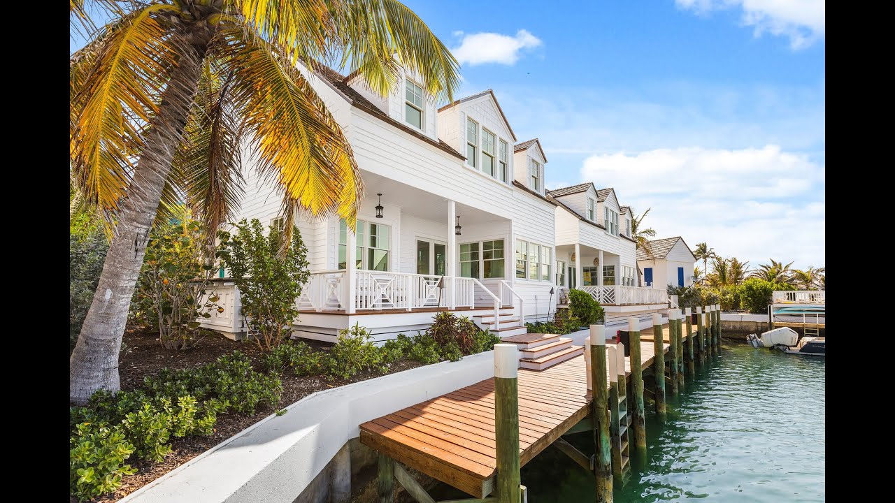 Waterfront Villa with Dock in Elbow Cay, Abaco, Bahamas.  Sunset Point Villa 9