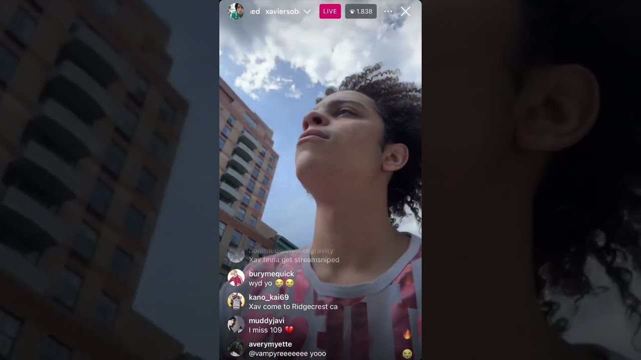 xaviersobased riding a bike on instagram live 4-5-25