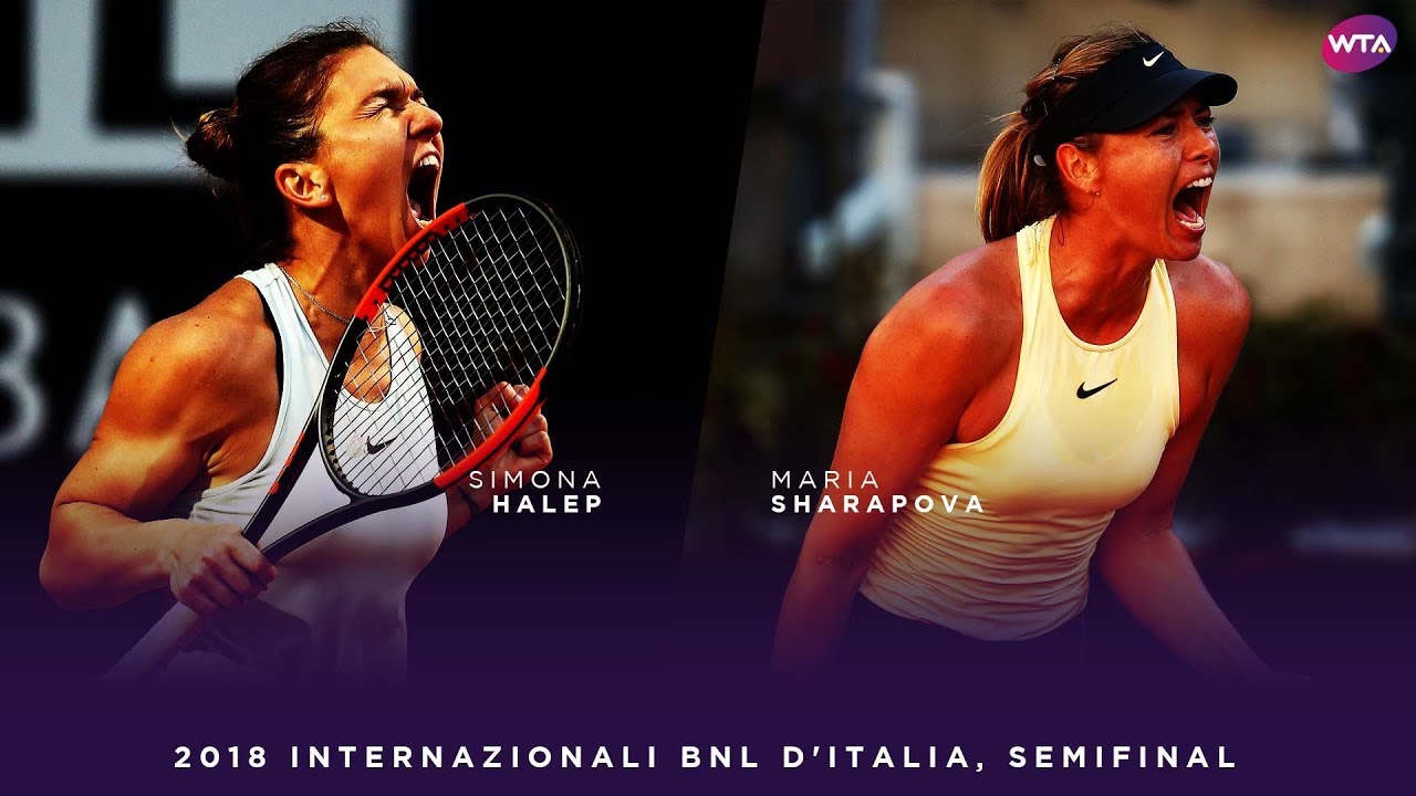 Симона Халеп против Марии Шараповой | Полуфинал Internazionali BNL d'Italia 2018 | Лучшие моменты...