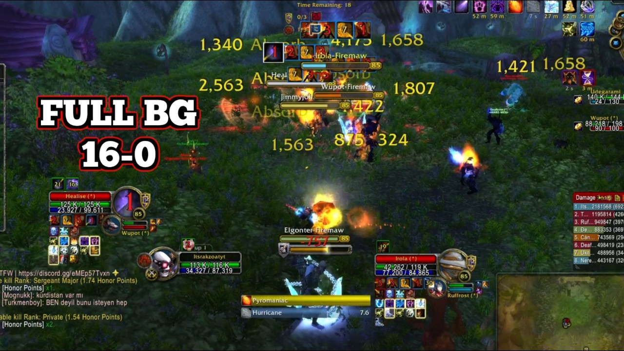 16-0 Full BG Fire Mage TOP DMG Solo PvP CATA CLASSIC