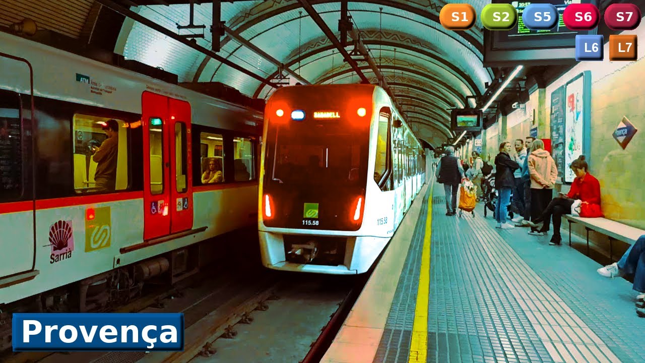 Provença L6 - L7 - S1 - S2 - S5 - S6 - S7 : метро ФСК Барселона ( UT 115 - 113 - 114 - 112 )