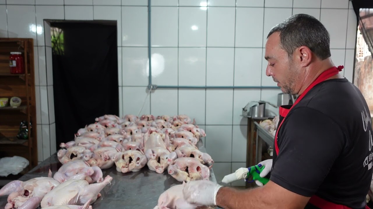 Frango com tempero injetado!