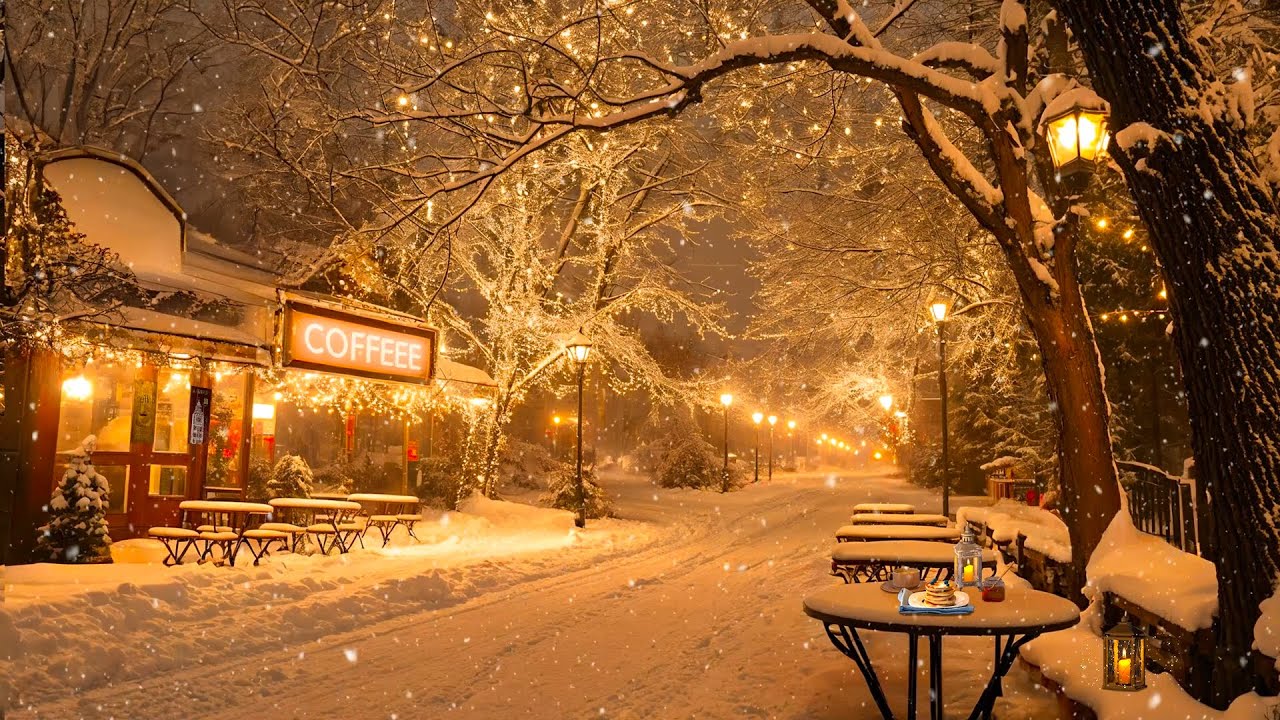 Cozy Winter Jazz - Deep Relaxation with Gentle Snowfall and Relaxing Jazz Background Music