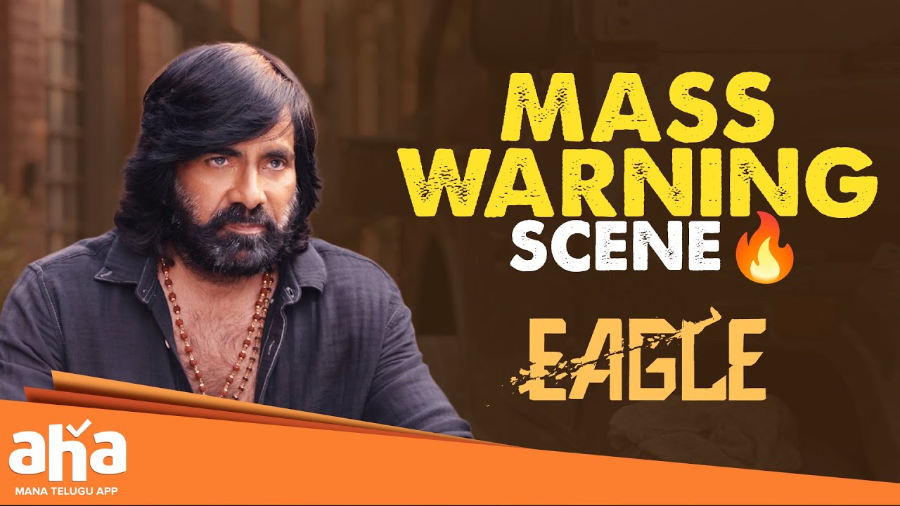 Mass Warning Scene🔥 | Eagle Movie Best Scenes | Ravi Teja | Kavya Thapar | Navdeep | Aha Video