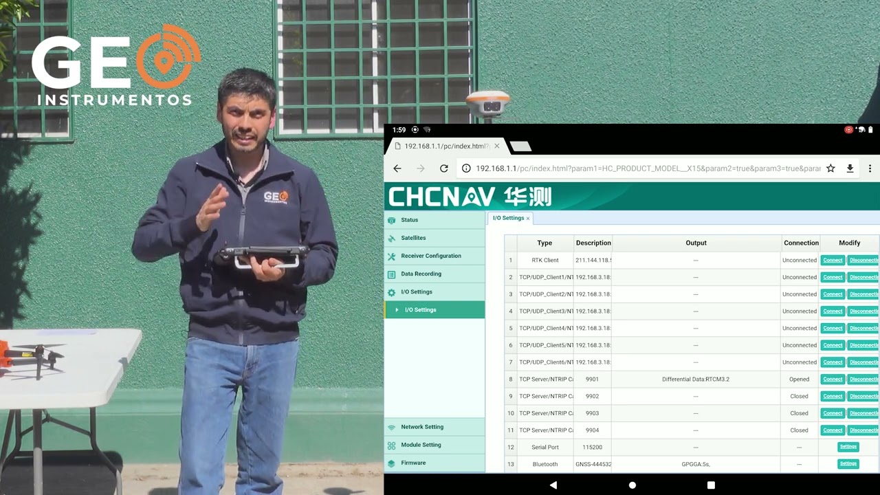 Cómo Configurar una Base UAV-USV CHCNav desde la Interfaz Web – Guía Completa