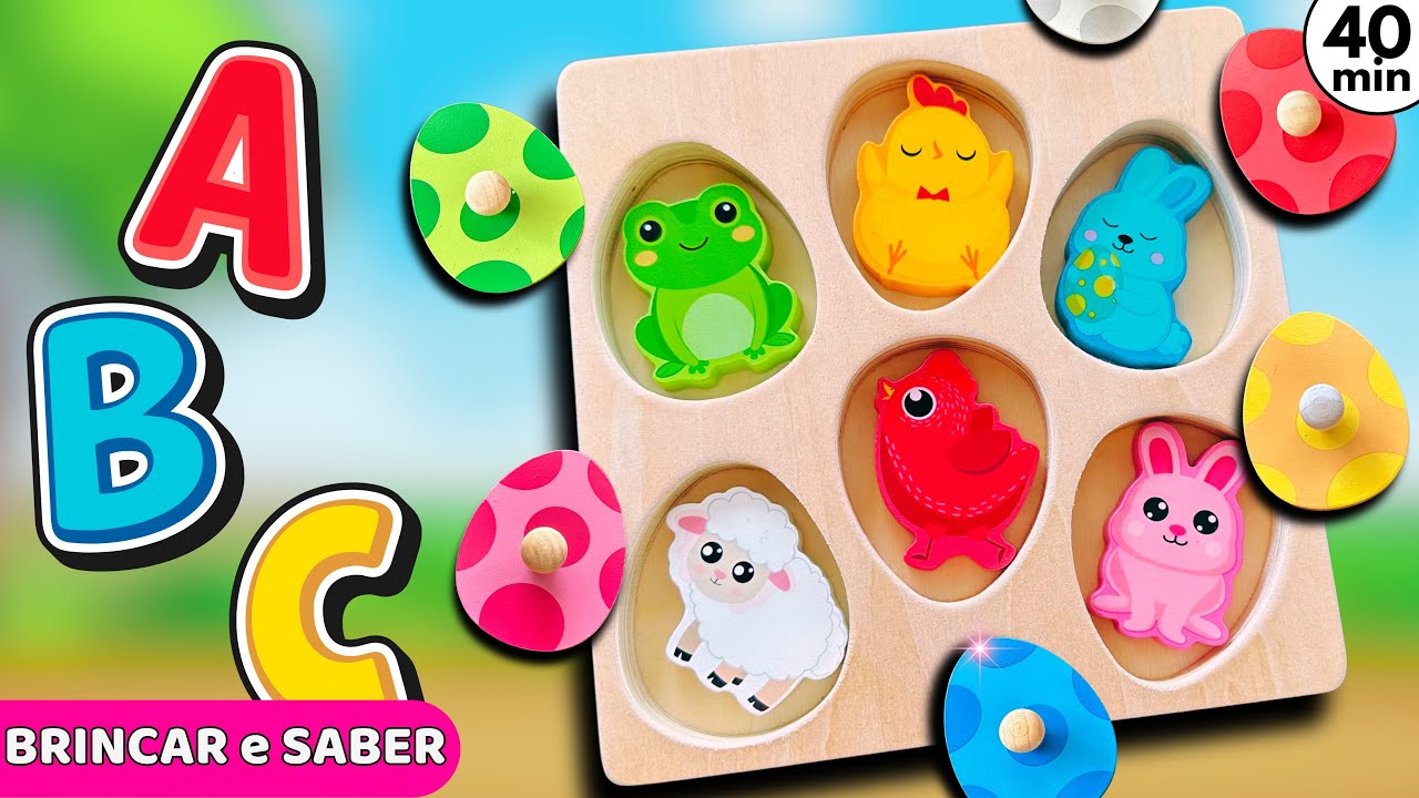 VÍDEO EDUCATIVO INFANTIL PARA APRENDER O ABC E APRENDER AS CORES COM OVOS COLORIDOS