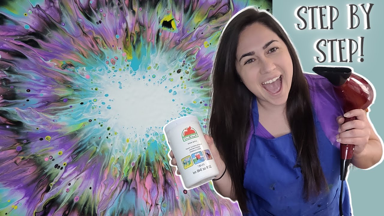 Step By Step Tie Dye Starburst | Acrylic Dutch Pour Paint Mixing For Beginners | Fluid Art Guide