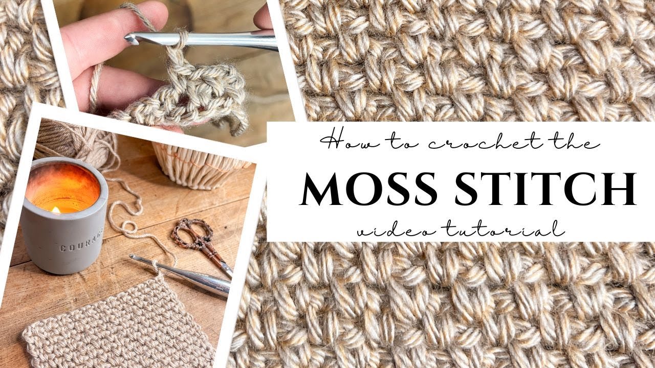 Crochet the Moss Stitch | Crochet Stitch Tutorial | How to Crochet