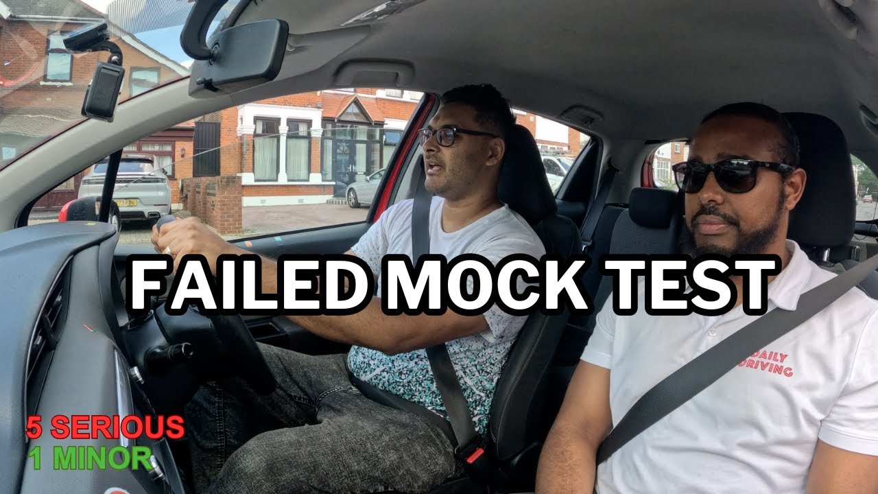 Failed Mock Driving Test UK- 5 Serious faults and 1 Minor Faults