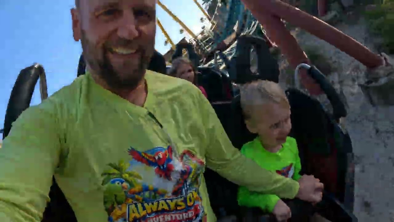 Cobra's Curse #rollercoaster (front row POV wide-screen) @buschgardensflorida