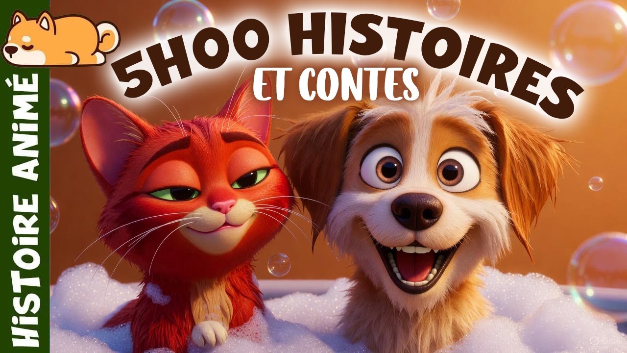 5H00 Histoires et contes 🐸 Histoire pour s'endormir | Conte pour enfants en Français, chien, Chat