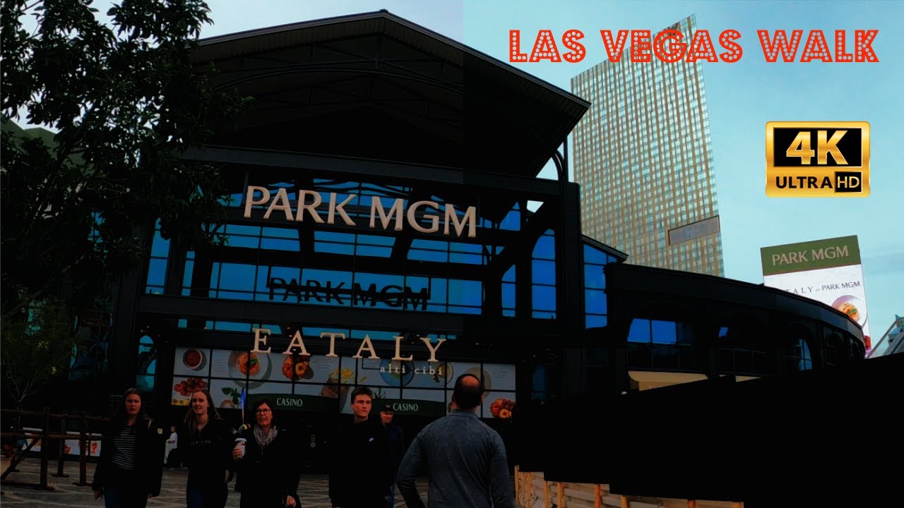 Park MGM to Bellagio | Las Vegas Strip | 4K60fps | Walking Tour | Cold, Cloudy Day