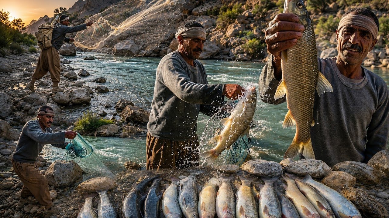 Удивительный день рыболовных приключений 🎣 | Путешествие кочевников среди нетронутой природы 🌊