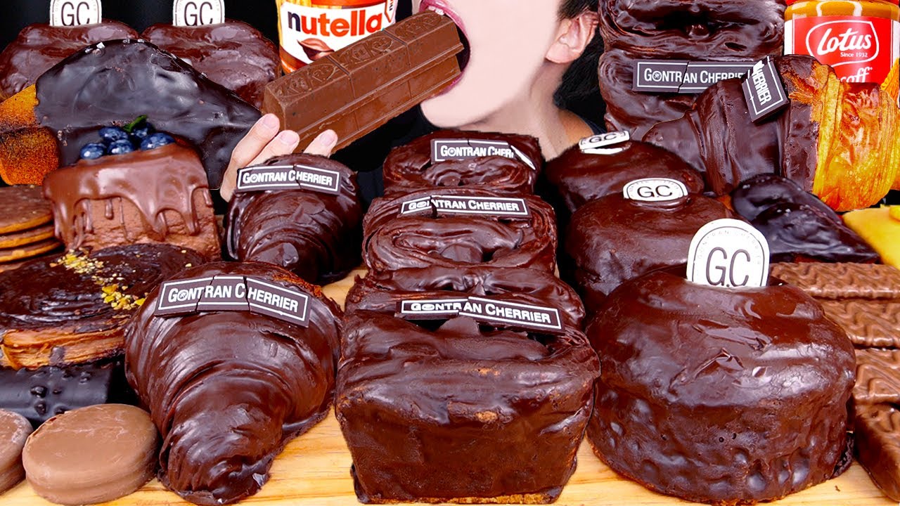 ASMR KITKAT MAGNUM CHOCOLATE ICE CREAM OREO NUTELLA DESSERT MUKBANG킷캣 초콜릿 먹방チョコレート 咀嚼音 EATING SOUNDS