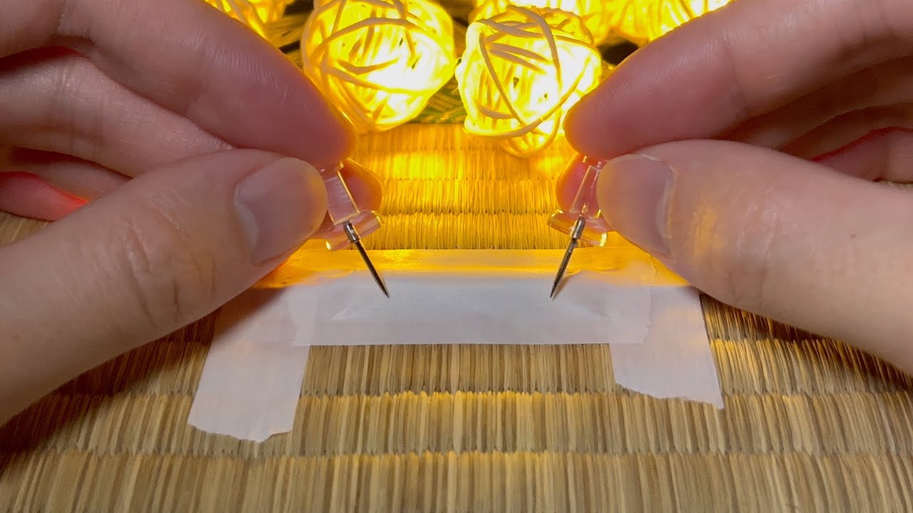 【眠れない人向け】耳が慣れてしまった人も朝までぐっすり眠れる画鋲ASMR１時間｜イヤホンマイク（No Talking）