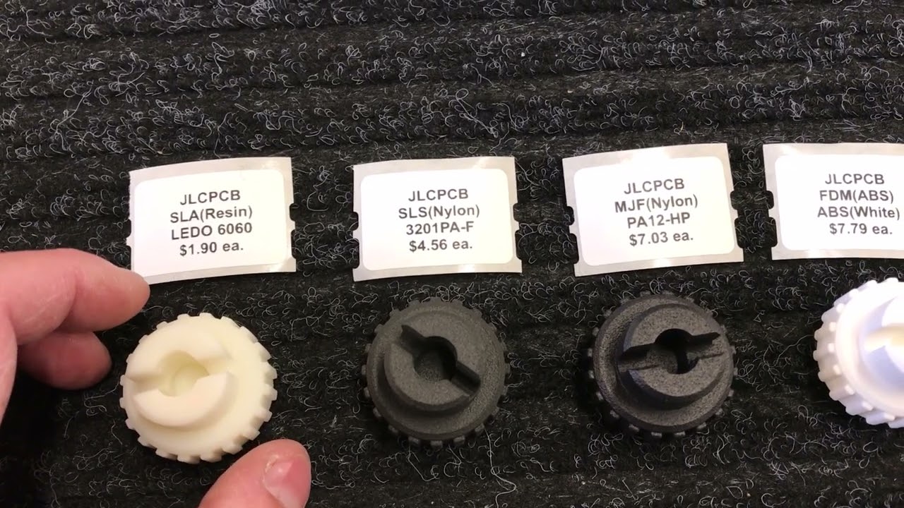 JLCPCB 3D Printing Service, Test Run, Several Materials