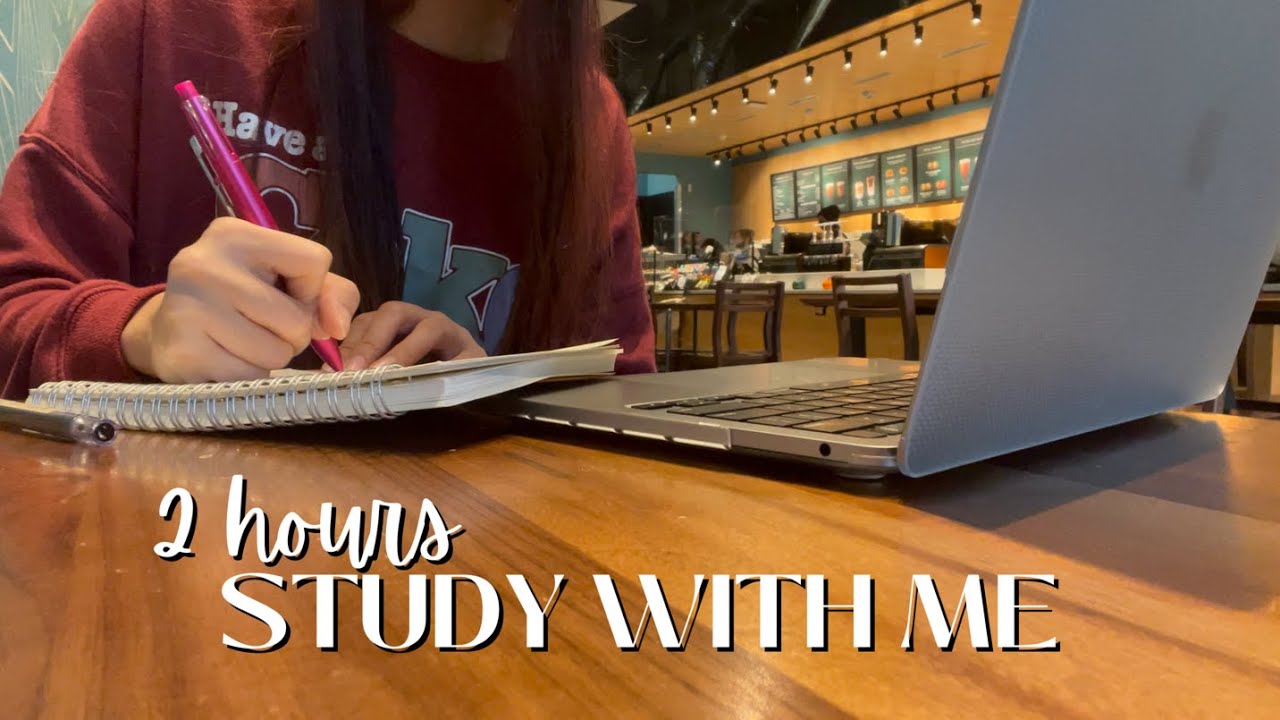 STUDY / WORK WITH ME at the CAFE 2 HOURS (coffee shop ambience, typing, realtime) | Hara Studies