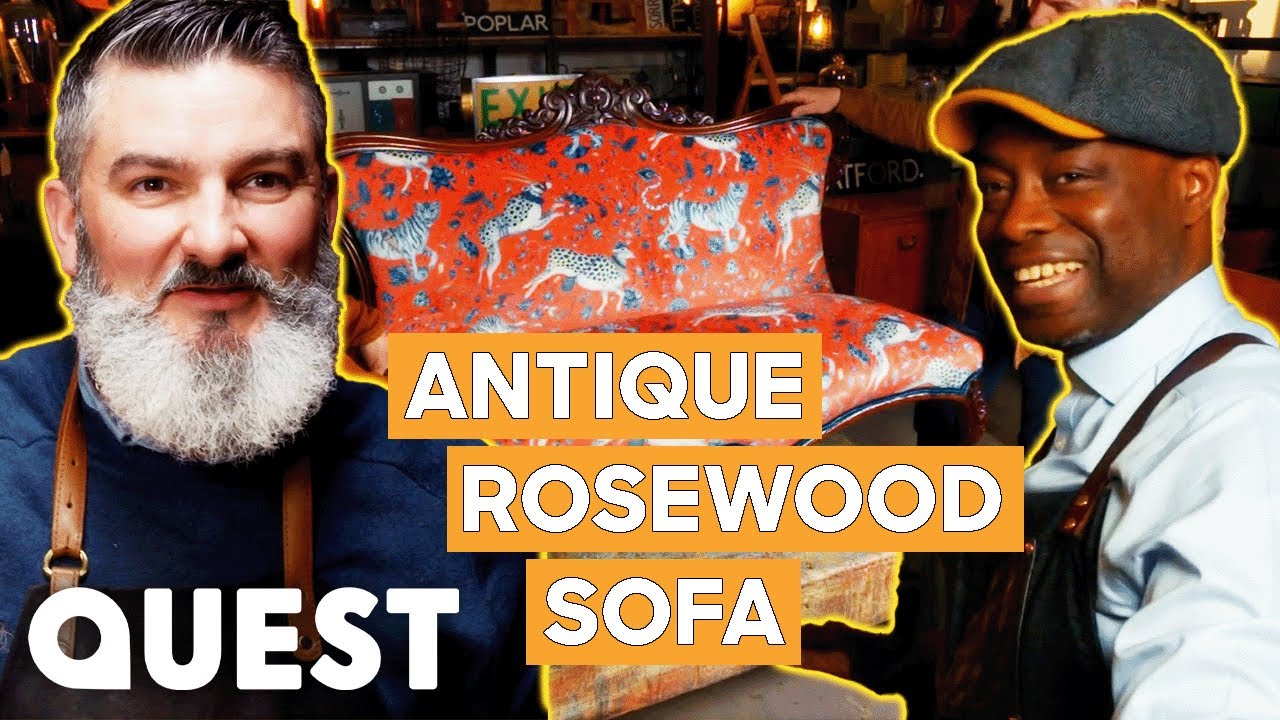 It Takes Two To Restore An Antique Rosewood Sofa To Its Former Self | Salvage Hunters: The Restorers