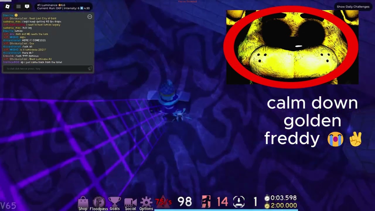 golden freddy its not that deep bro 😭✌️✌️