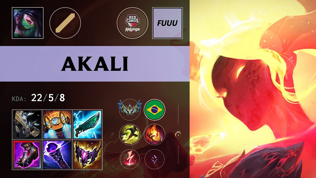 (RED Fuuu) Akali Mid vs Yone - BR Challenger Patch 26.12