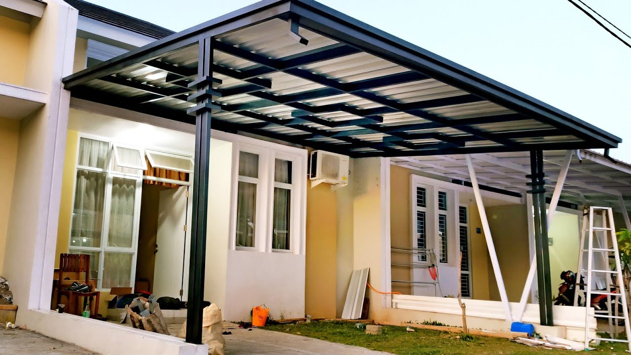Teknik Membuat Kanopi Minimalis Langsung di Lokasi // perumahan Royal