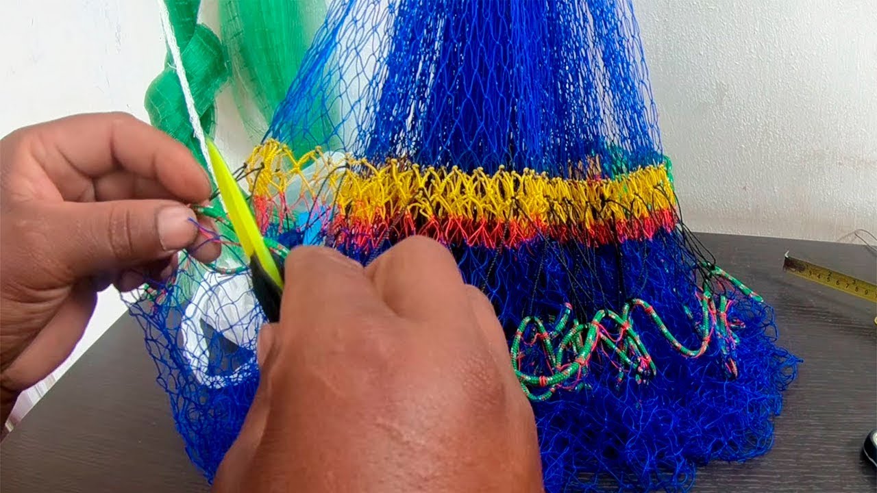 Cómo Montar Tiros y Seno o Bolsa Para una Red #Atarraya │ Pescador Samata