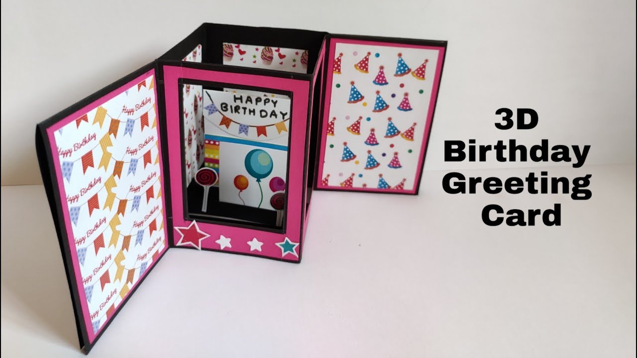 How to Make Birthday Card | 3D Birthday Greeting Card