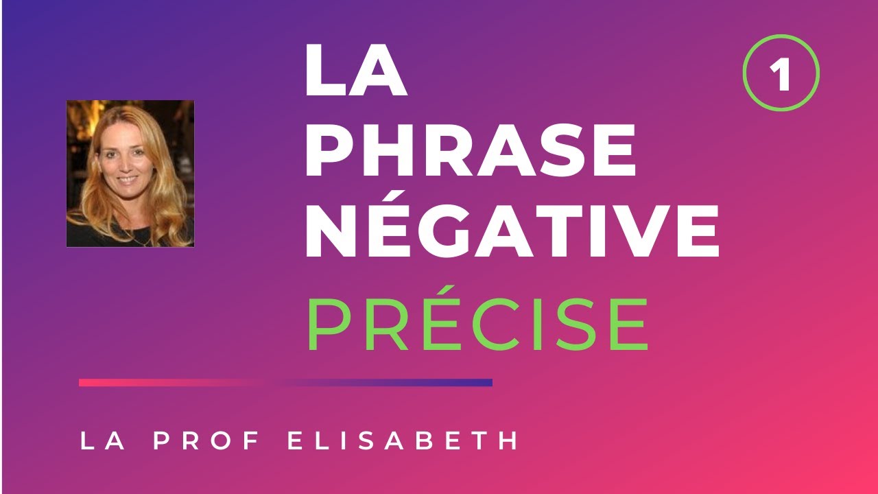 La négation précise en français : ne rien, ne jamais, ne personne.... English captions available.😉