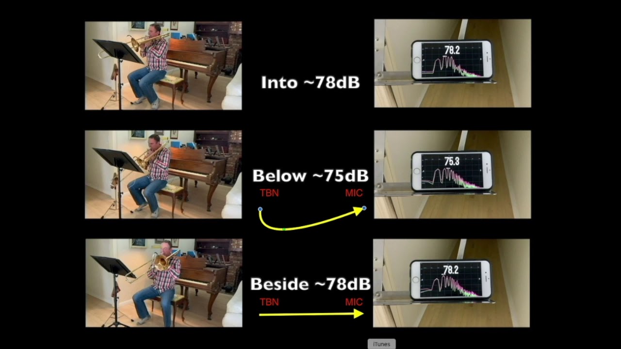 Best trombone bell position for sound projection