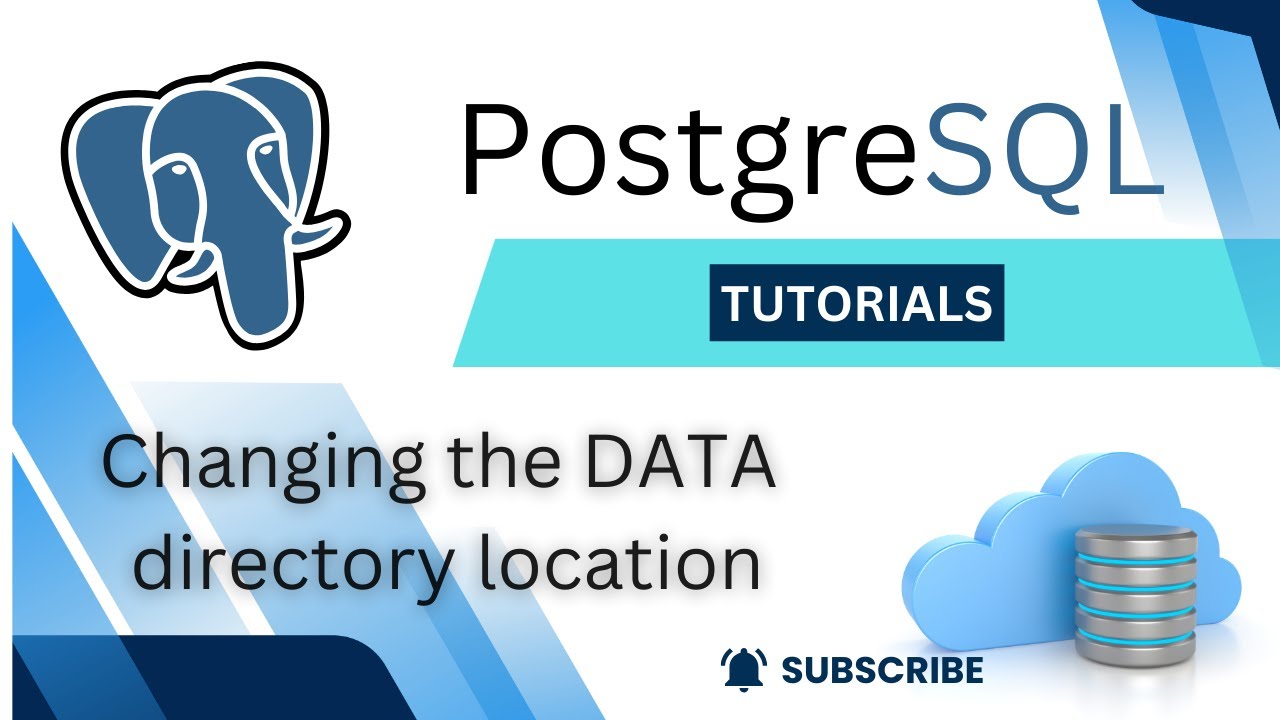 PostgreSQL Changing the DATA directory location