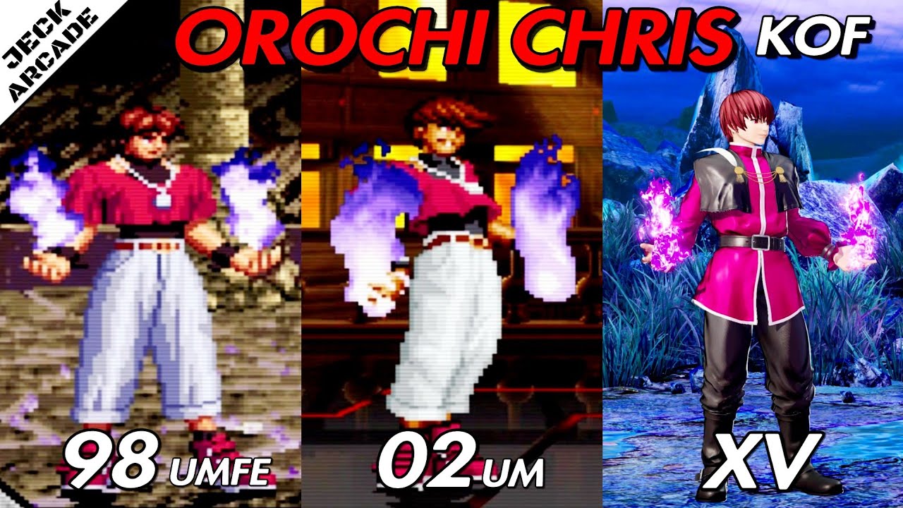 Quick Comparison - Orochi Chris - KOF XV vs 2002 vs 98