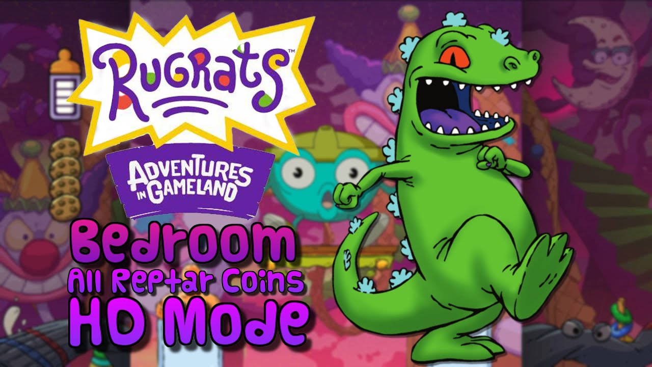 Rugrats Adventures in GameLand: Bedroom HD Mode - All Reptar Coins