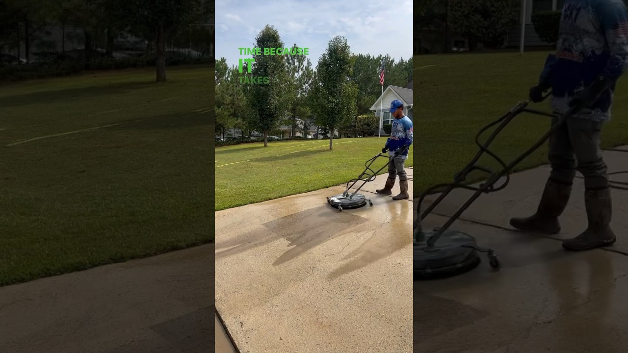 Pressure Washing Wand or Surface cleaner ? #pressurewashing #satisfying #cleaning #surfacecleaning