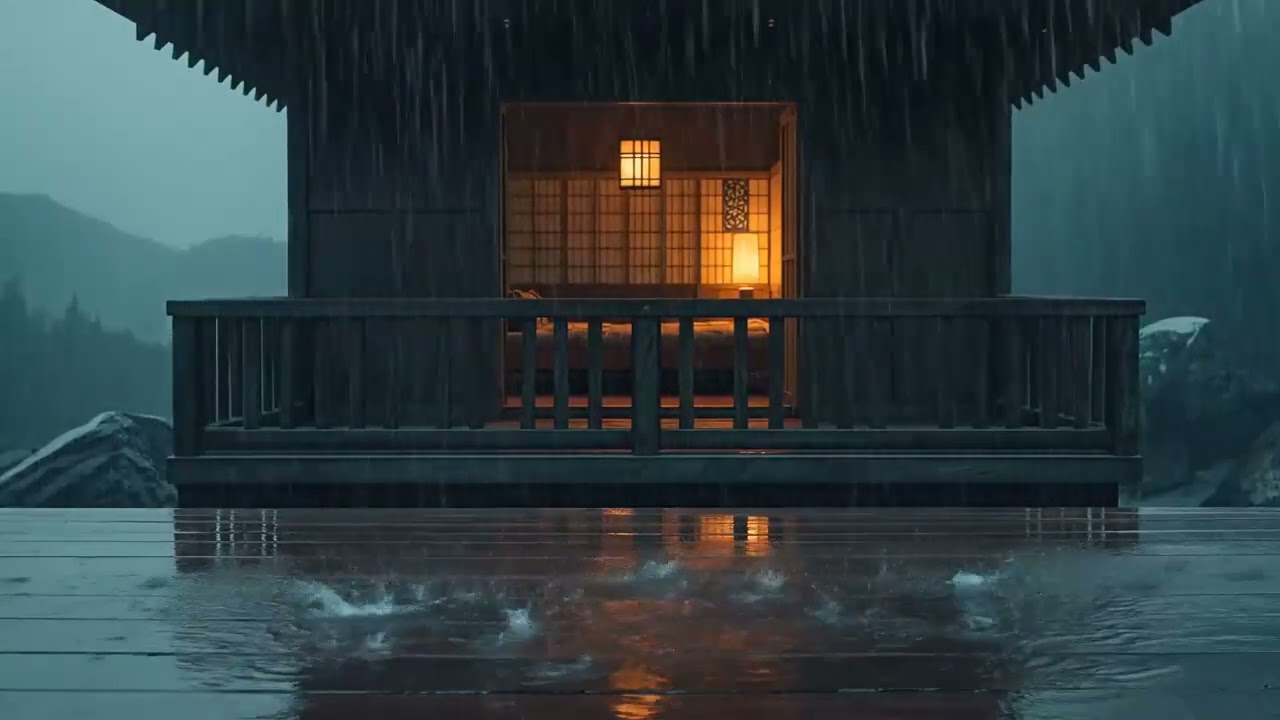 FALL INTO SLEEP INSTANLY - Soft Rain & Peaceful Piano , Relaxing Music for Stress Relief, Deep Sleep