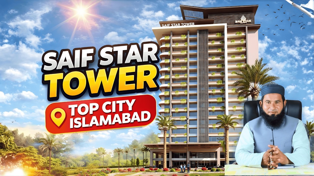 Saif Star Tower Islamabad | Luxury Apartments & Shops in Top City-1 | +92-333-1116919