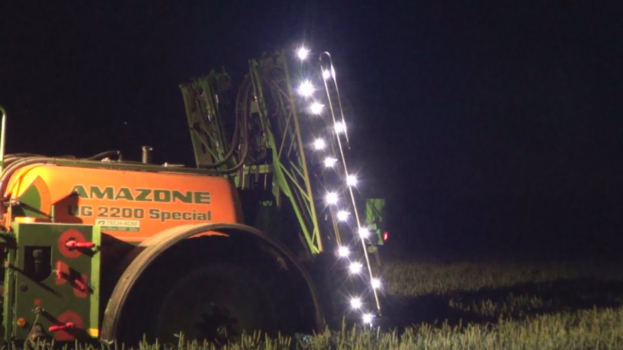 Nocne opryski 2016 - Amazone UG2200 + Massey Ferguson