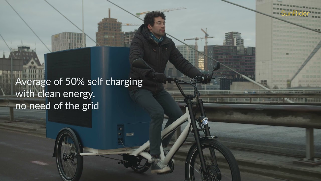 Apresenta&ccedil;&atilde;o da e-bike cargueira SunRider, desenvolvida pela startup holandesa Need The Globe